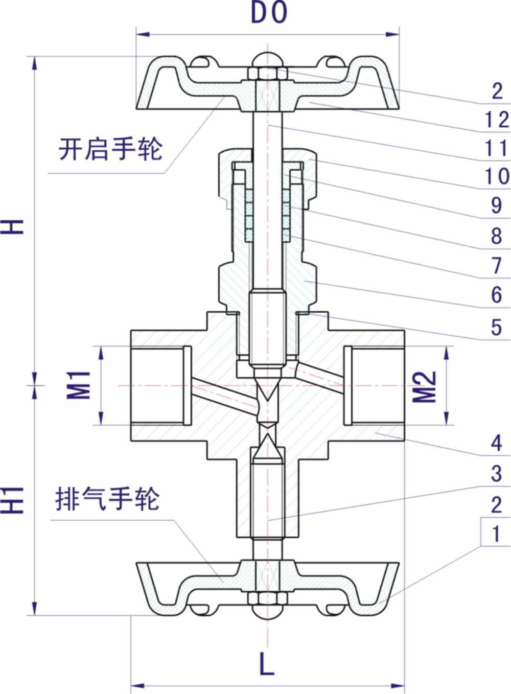 J19H压力表三通阀(内丝)